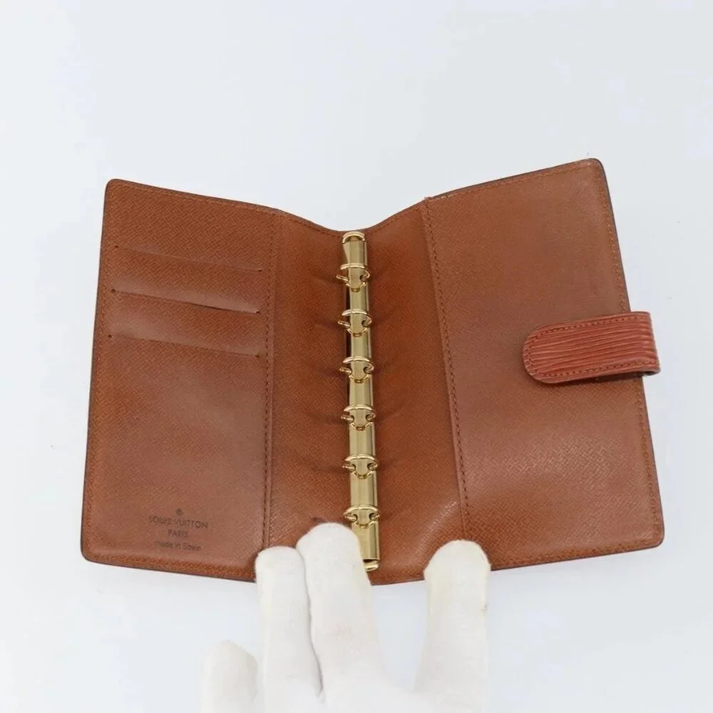 LOUIS VUITTON Epi Agenda PM Day Planner Cover Brown